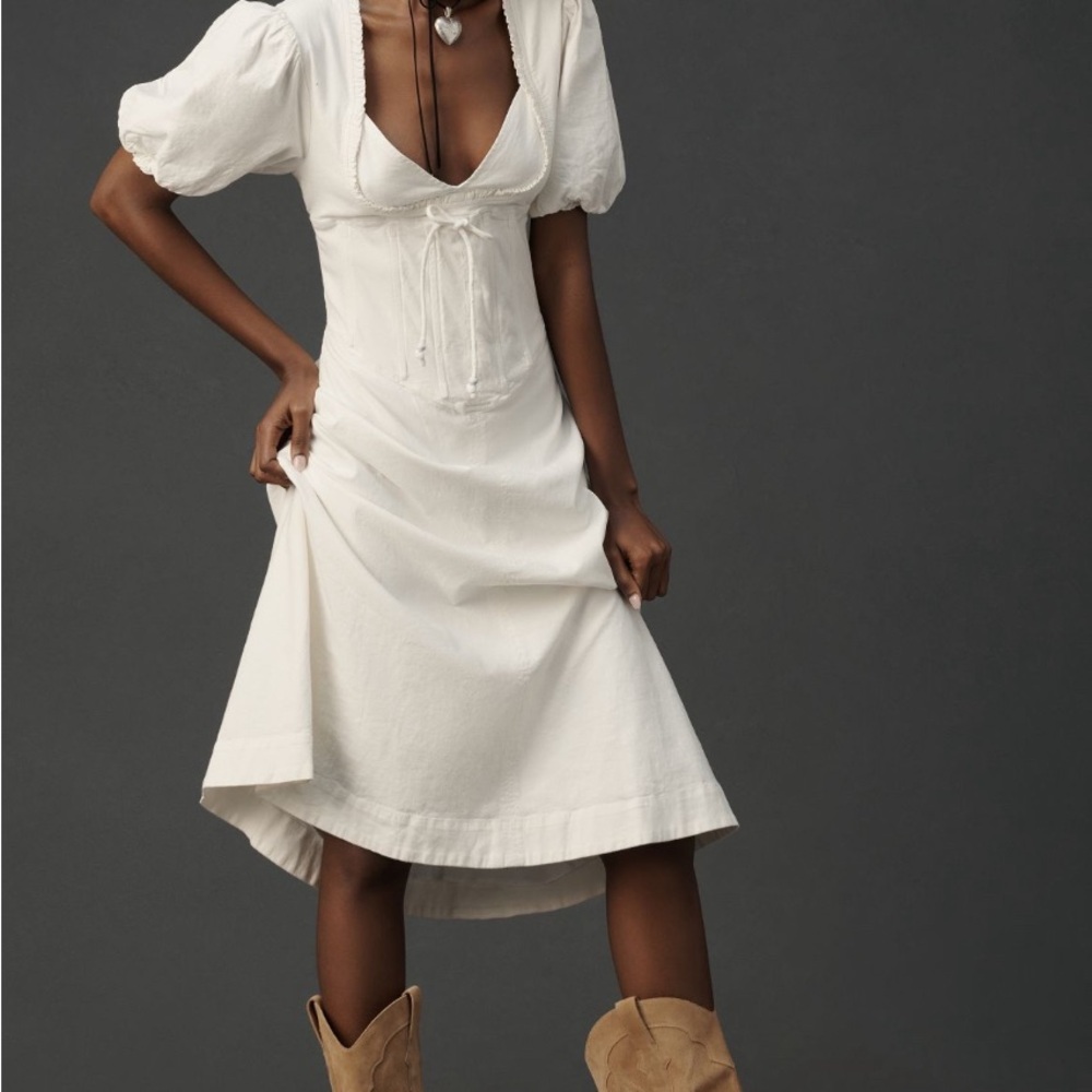 Anthropologie Elegant MAEVE Puff Sleeve Dress